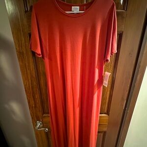 NWT LuLaRoe Maria Maxi Dress Women’s Medium Burnt Orange